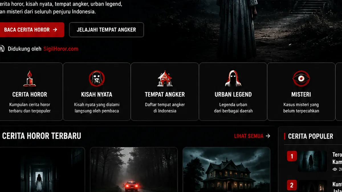 Rumah angker untuk urban legend Indonesia